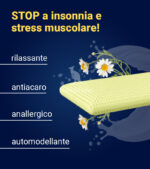 Guanciale Memory Anti-insonnia Camomilla Aromatherapy - immagine 2