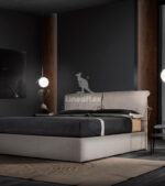 Letto imbottito con box contenitore GRAZIA - immagine 2